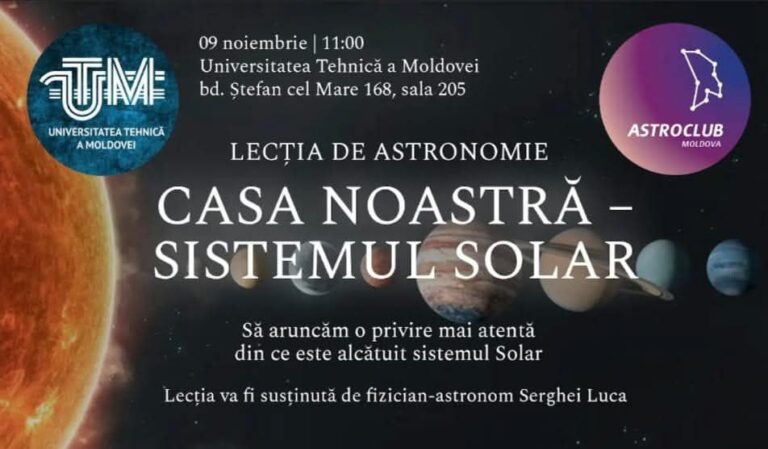 Lecție de Astronomie la UTM: „Casa noastră – Sistemul Solar”