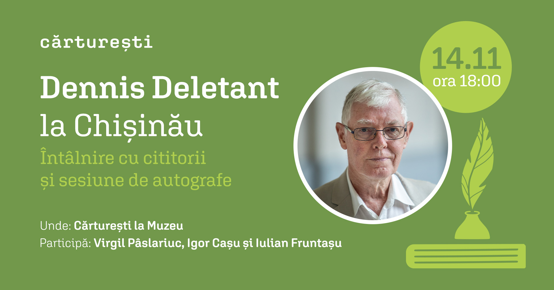Dennis Deletant la Chișinău | Întâlnire cu cititorii și sesiune de autografe