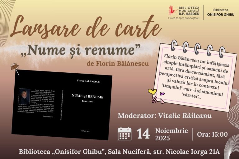 Флорин Бэлэнеску возвращается в Кишинев с премьерой своей новой книги