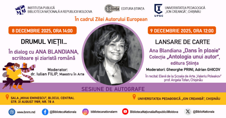 Literary event dedicated to Ana Blandiana – two days of dialog, launches and recitals