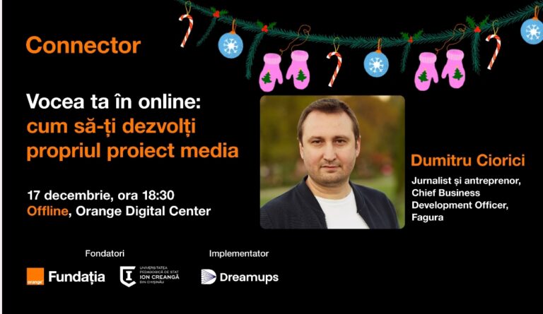 Orange Digital Center  invită la evenimentul „Vocea ta în online: cum să-ți dezvolți propriul proiect media”