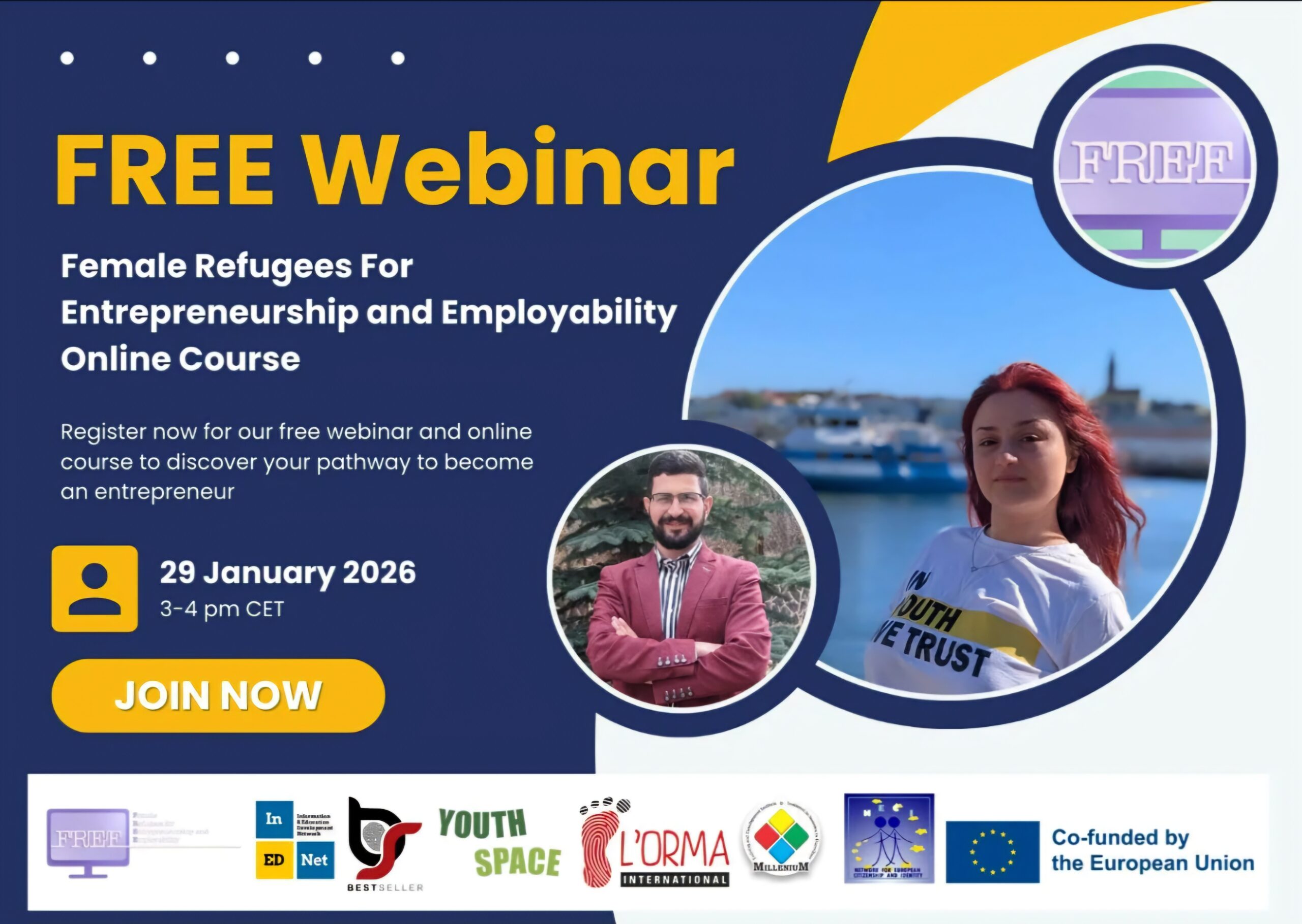 Webinar Gratuit: Sprijinirea Femeilor Refugiate prin Proiectul FREE