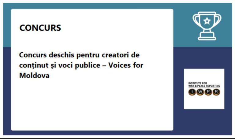 “Voices for Moldova: IWPR seeks 18 content creators to fight misinformation with facts and creativity