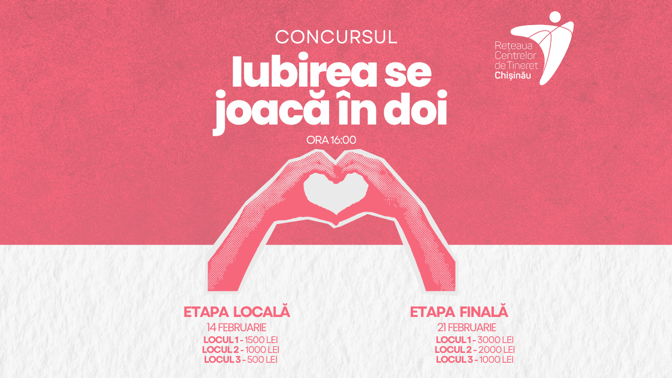 Concurs dedicat cuplurilor, organizat de Ziua Îndrăgostiților la Centrele de Tineret din Chișinău