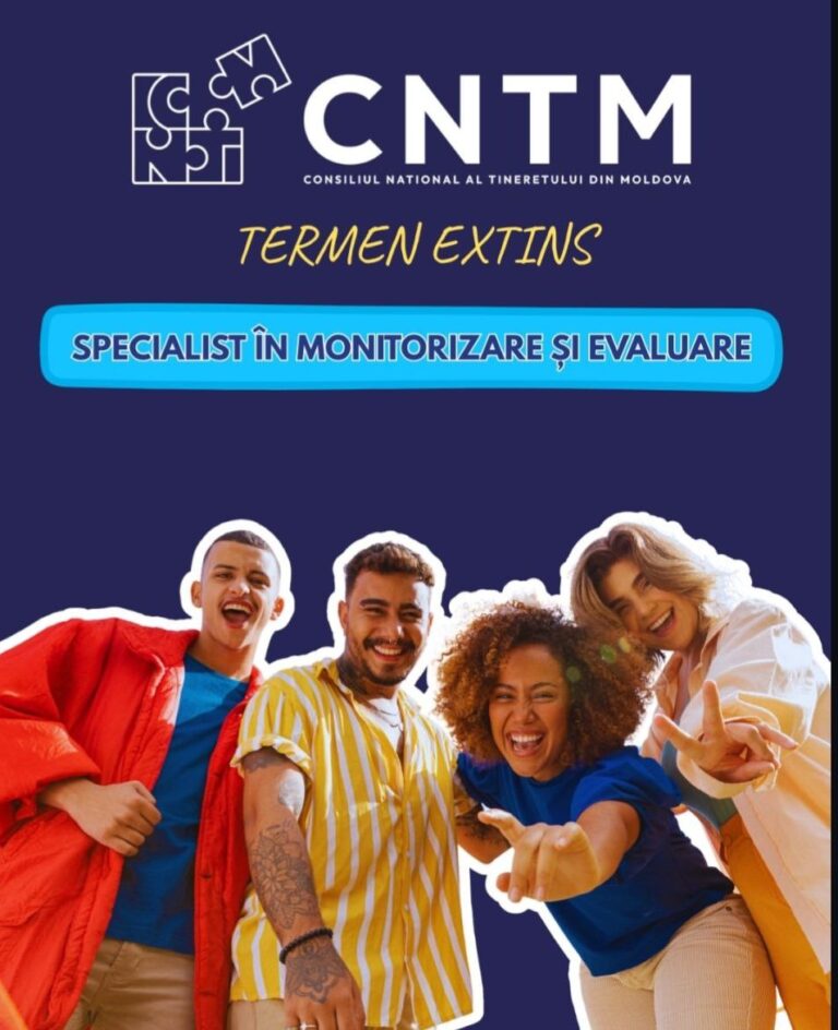 Oportunitate de Angajare: Specialist/ă în Monitorizare și Evaluare la CNTM