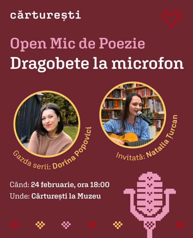 Open Mic de Poezie: o seară de lectură și muzică live la Cărturești