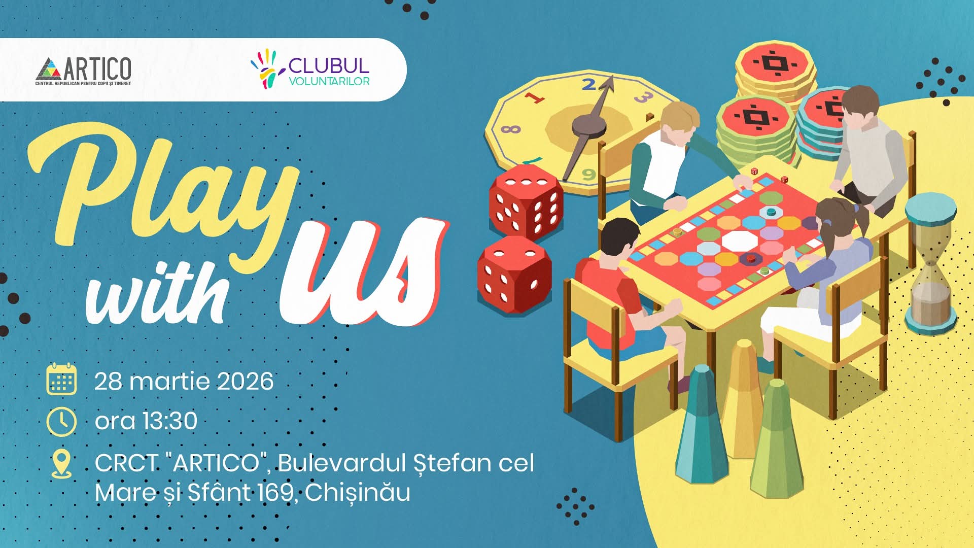 PLAY WITH US: o seară de jocuri și distracție la ARTICO