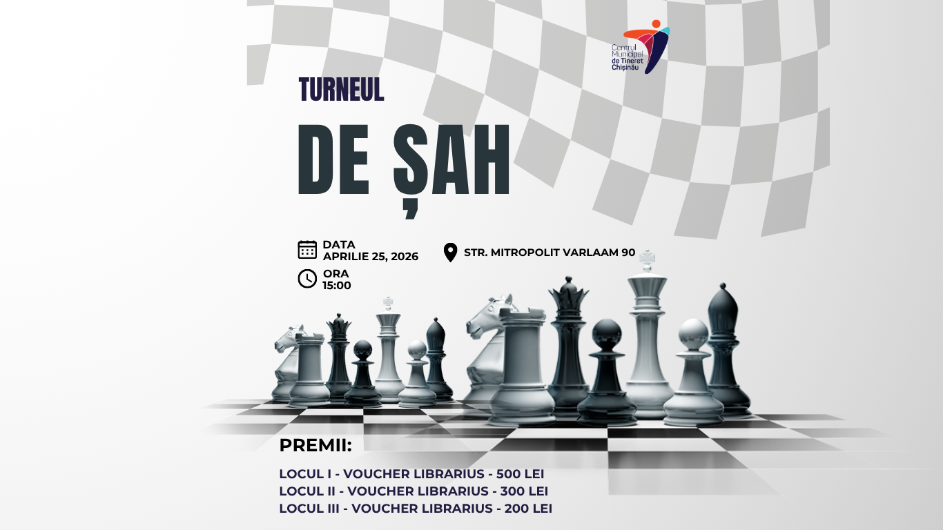 Turneu de Șah pentru tineri la Centrul Municipal de Tineret Chișinău