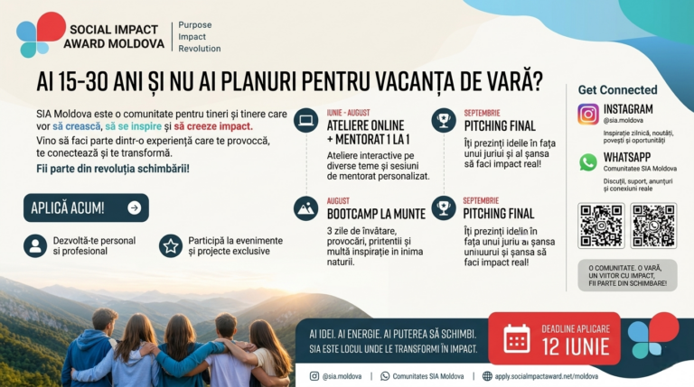 Social Impact Award 2026: O oportunitate pentru tinerii cu inițiativă din Republica Moldova și România