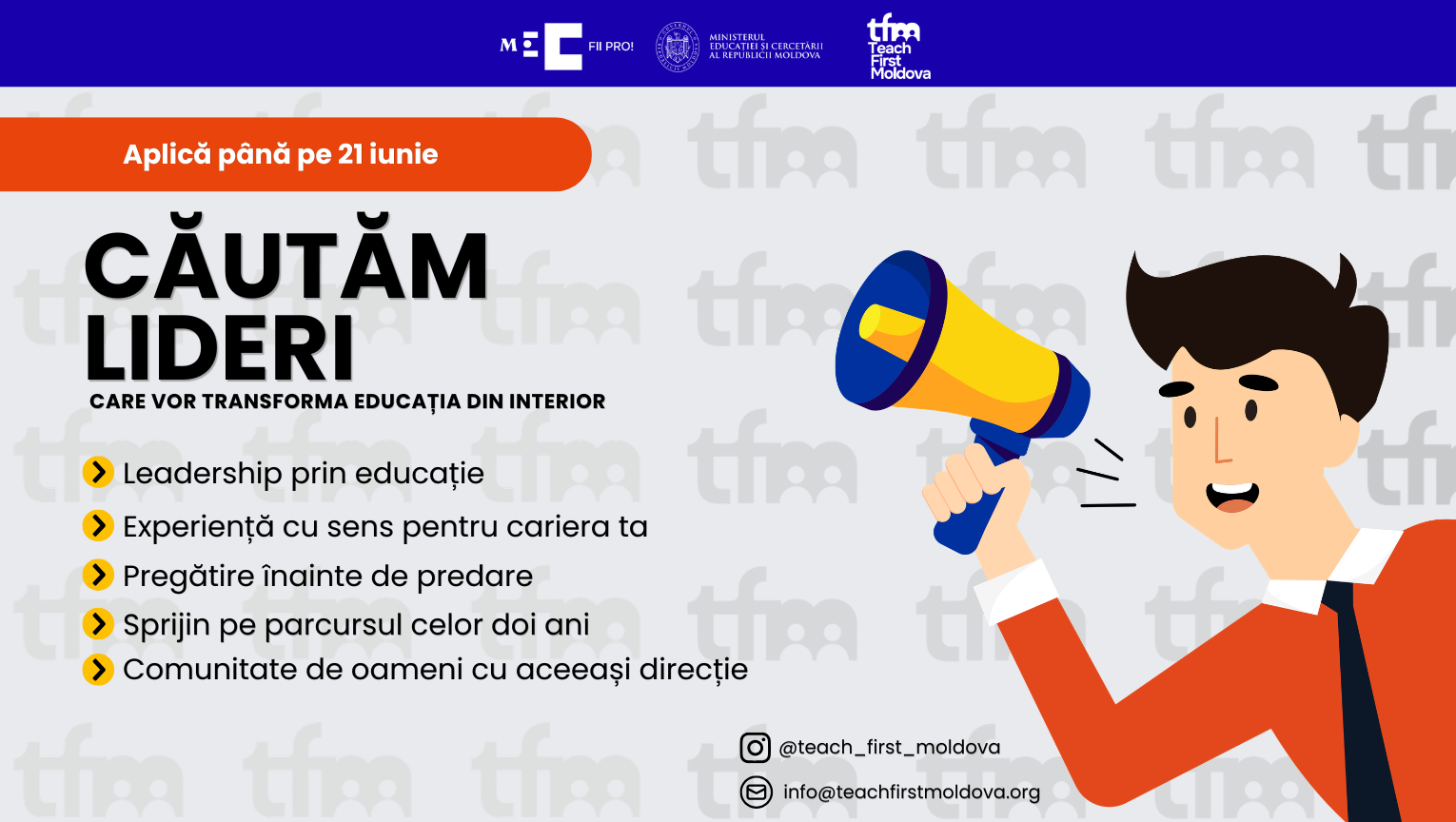 Teach First Moldova lansează ultima etapă de înscrieri pentru prima generație de lideri educaționali
