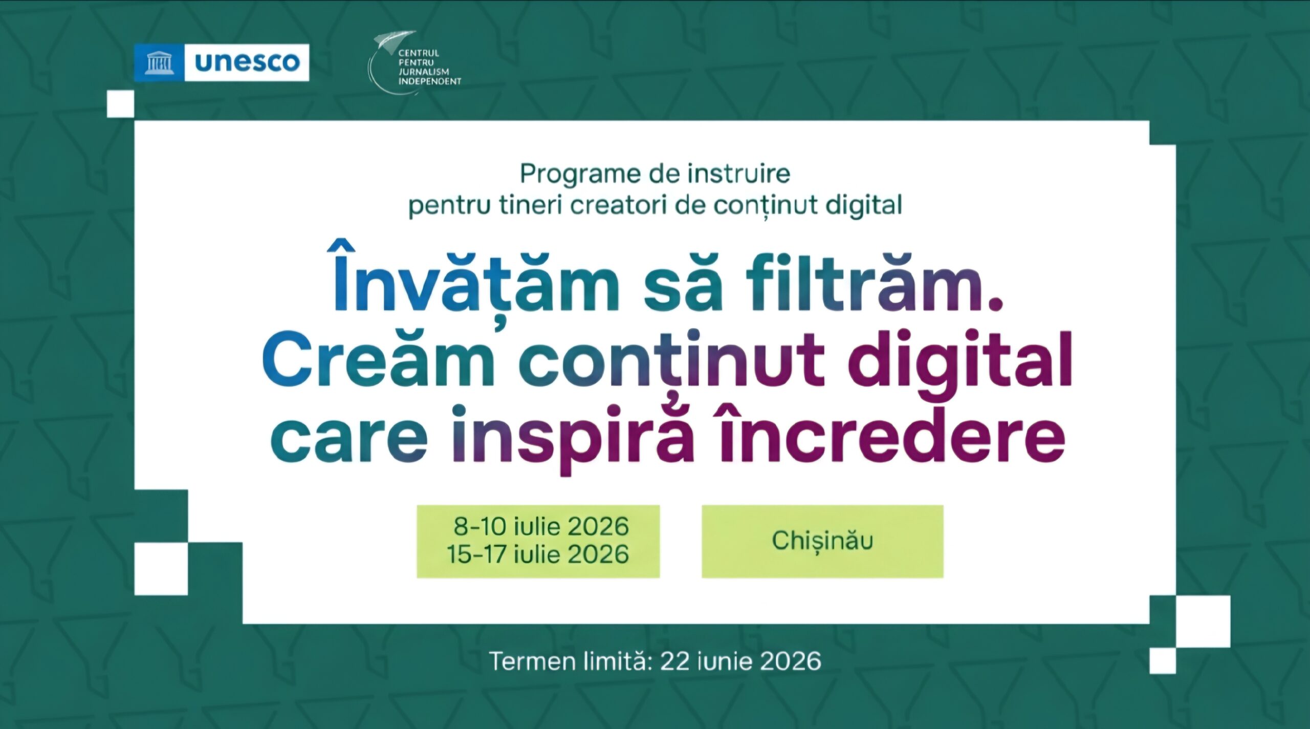Dezvoltarea competențelor media: Două programe de instruire pentru tineri jurnaliști și creatori de conținut