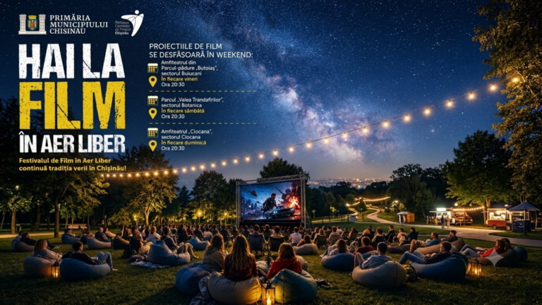 Serile de Film continuă la Chișinău: proiecții în aer liber în fiecare weekend