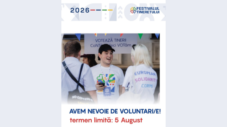 CNTM caută voluntari care să ajute la organizarea Festivalului Tineretului 2026