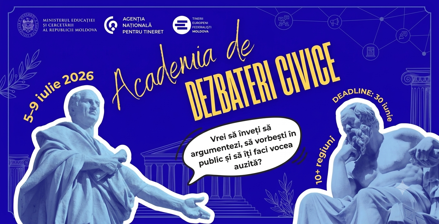 Ultima șansă de înscriere la Academia de Dezbateri Civice 2026: Transport, cazare și instruire gratuite pentru tineri