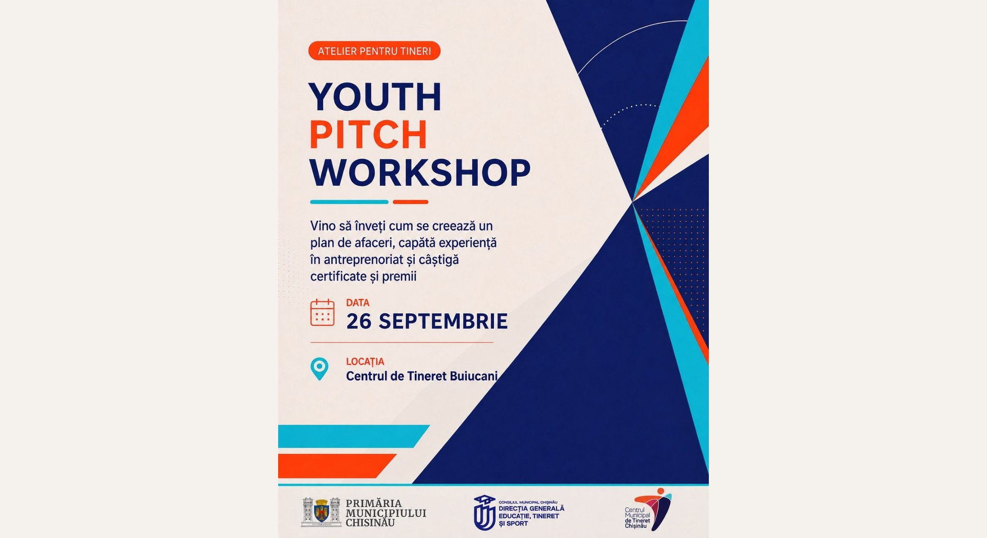 Ai o idee de business?Transform-o într-un proiect real la Youth Pitch Workshop!