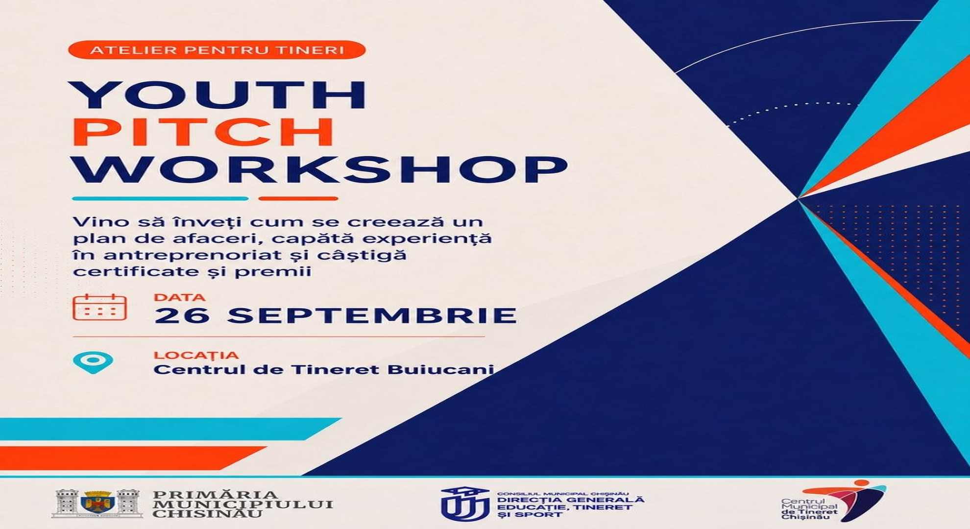 Ai o idee de business?Transform-o într-un proiect real la Youth Pitch Workshop!