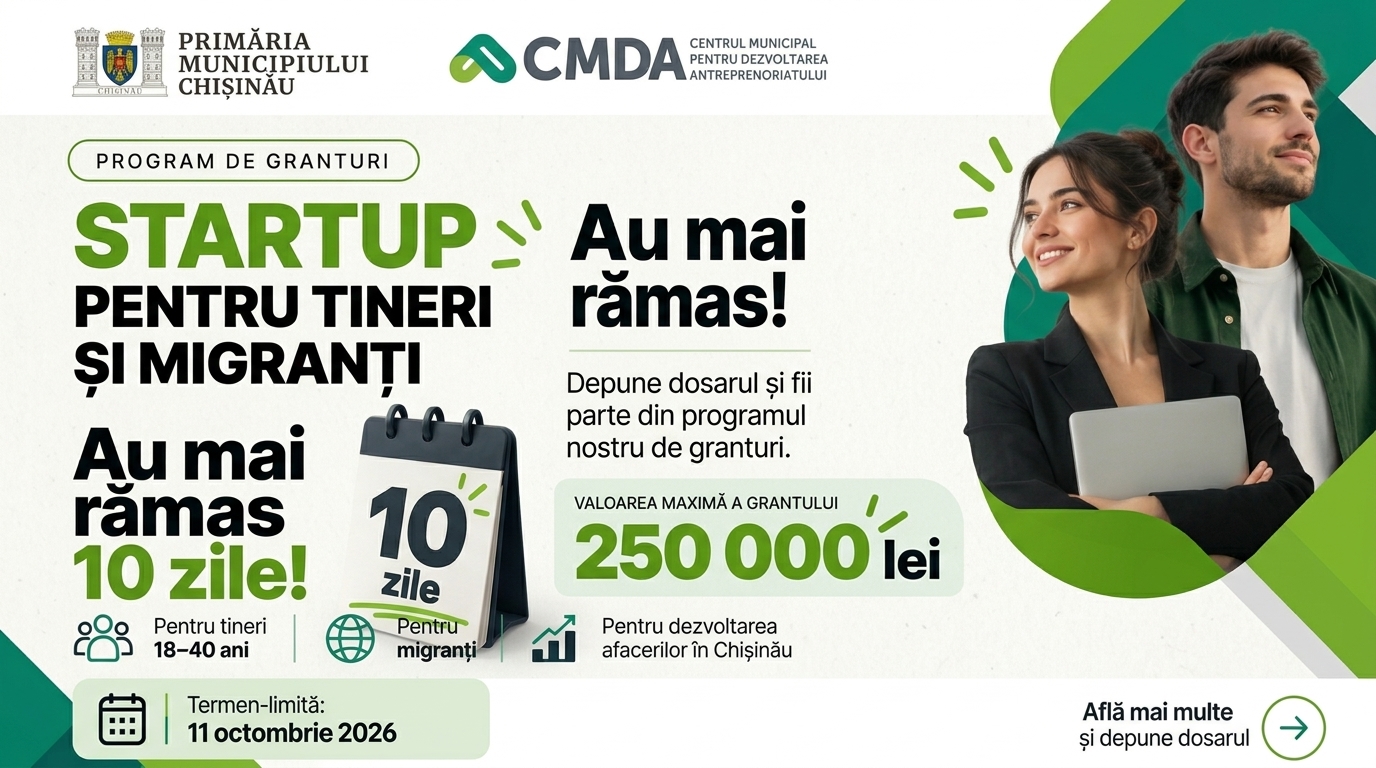 Au mai rămas doar 10 zile pentru depunerea dosarelor!